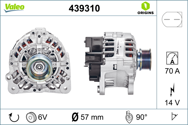 Audi A3 1996-2006 Arası 1.6 14V 70 A Alternatör Valeo Marka