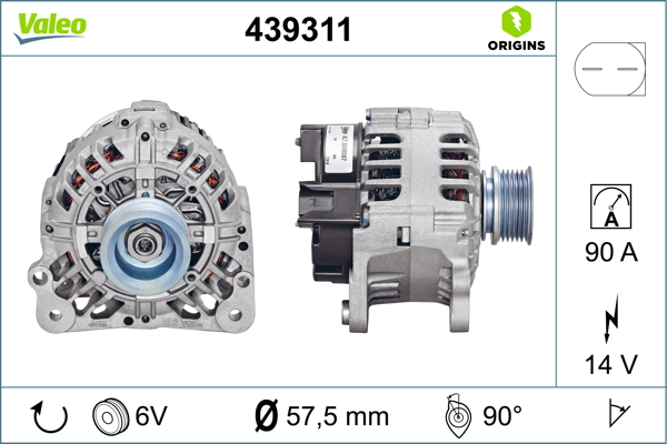 Audi A4 1994-2001 Arası 1.6 14V 90 A Alternatör Valeo Marka