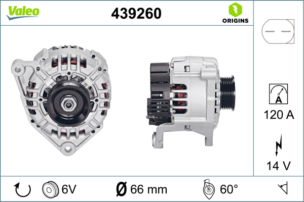 Audi A4 1994-2002 Arası 2.8 quattro 14V 120 A Alternatör Valeo Marka