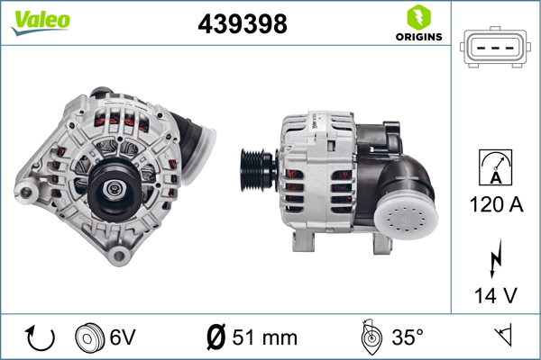Bmw 3 Serisi 1990-2005 Arası 328 i 14V 120 A Alternatör Valeo Marka