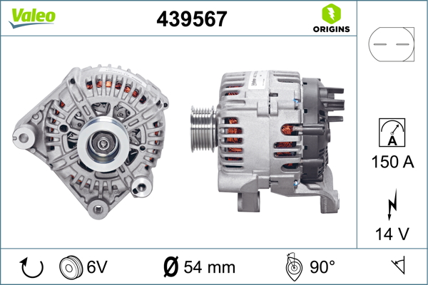 Bmw 3 Serisi 1997-2005 Arası 318 d 14V 150 A Alternatör Valeo Marka