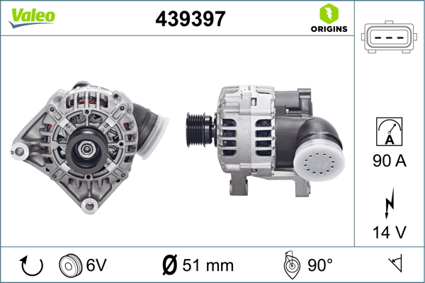 Bmw 3 Serisi 1997-2005 Arası 320 i 14V 90 A Alternatör Valeo Marka