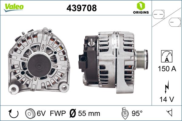 Bmw 3 Serisi 2004-2012 Arası 318 d 14V 150 A Alternatör Valeo Marka