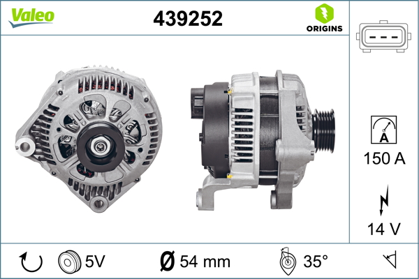 Bmw 5 Serisi 1995-2004 Arası 530 d 14V 150 A Alternatör Valeo Marka