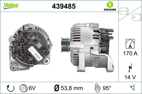 Bmw 5 Serisi 2001-2010 Arası 520 d 14V 170 A Alternatör Valeo Marka