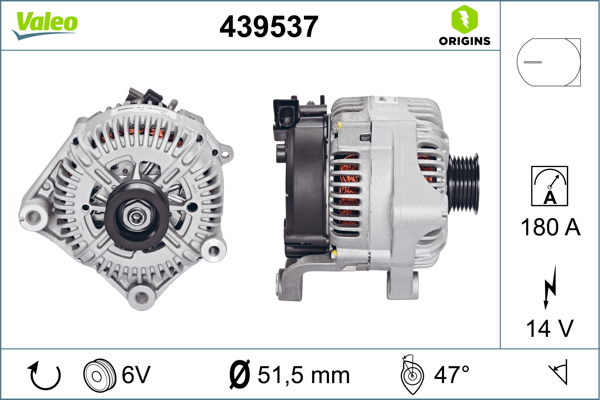 Bmw 5 Serisi 2004-2010 Arası 550 i 14V 180 A Alternatör Valeo Marka