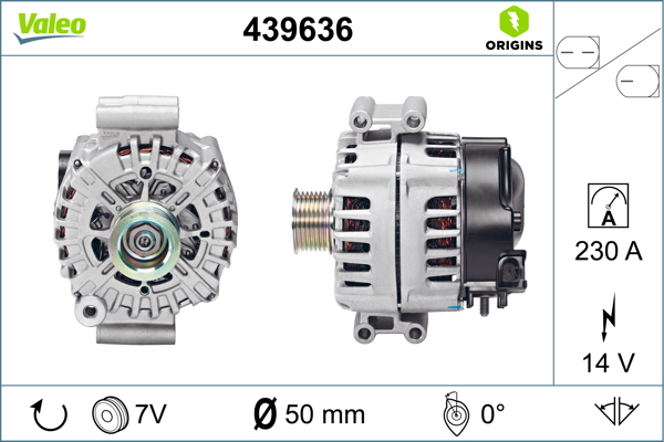 Bmw 7 Serisi 2008-2015 Arası ActiveHybrid 7 14V 230 A Alternatör Valeo Marka
