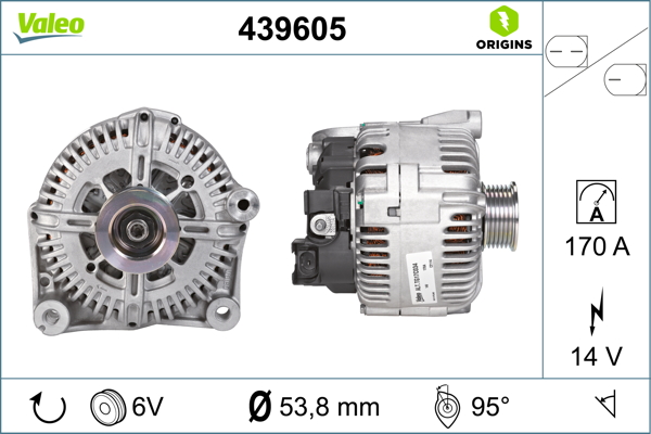 Bmw X5 2006-2013 Arası 3.0 d 14V 170 A Alternatör Valeo Marka