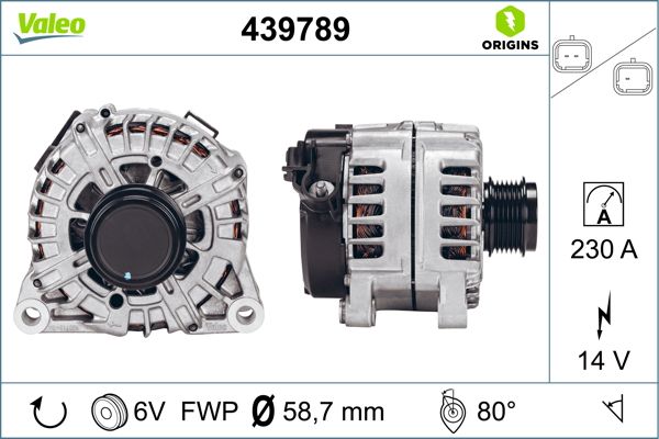 Citroen C4 2006-2015 Arası 2.0 HDi 165 14V 230 A Alternatör Valeo Marka