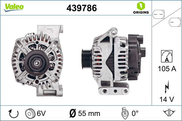 Fiat 500L 2012-2016 Arası 1.3 D Multijet 14V 105 A Alternatör Valeo Marka