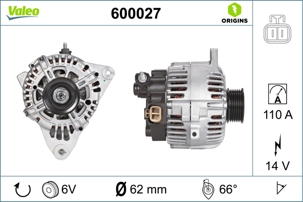 Hyundai Sonata 1998-2005 Arası 2.7 V6 14V 110 A Alternatör Valeo Marka