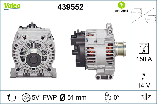 Mercedes A Serisi 2004-2012 Arası A 200 CDI 14V 140 A Alternatör Valeo Marka