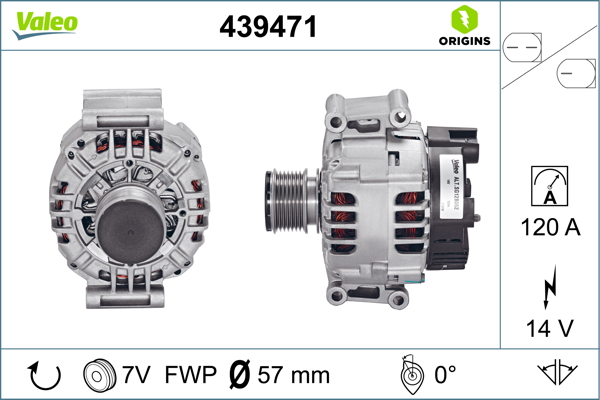 Mercedes C Serisi 2000-2011 Arası C 200 Kompressor 14V 120 A Alternatör Valeo Marka