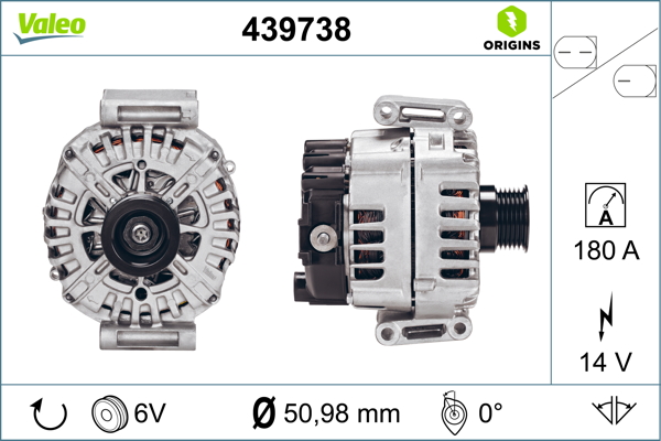 Mercedes C Serisi 2007-2015 Arası C 200 CDI 14V 180 A Alternatör Valeo Marka