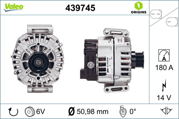 Mercedes C Serisi 2007-2015 Arası C 250 CDI 4-matic 14V 180 A Alternatör Valeo Marka