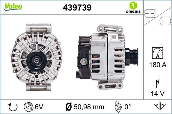 Mercedes E Serisi 2009-2016 Arası E 350 14V 180 A Alternatör Valeo Marka