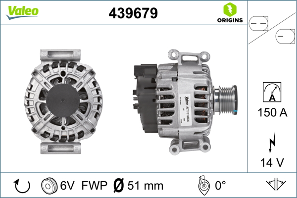 Mercedes Slk 2011-2015 Arası 200 14V 150 A Alternatör Valeo Marka
