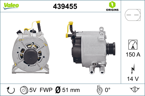 Mercedes Vaneo 2002-2005 Arası 1.7 CDI 14V 150 A Alternatör Valeo Marka
