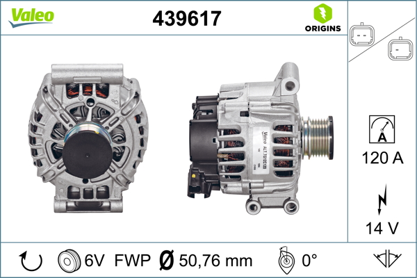 Mini Mini 2011-2015 Arası Cooper S JCW 14V 120 A Alternatör Valeo Marka