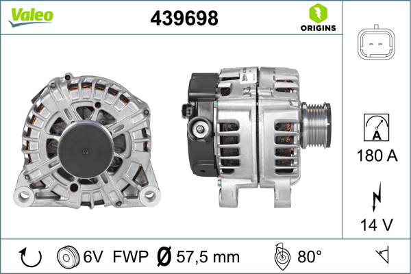 Peugeot 407 2004-2011 Arası 2.0 HDi 135 14V 180 A Alternatör Valeo Marka