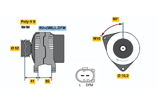 14V 120 A Alternatör