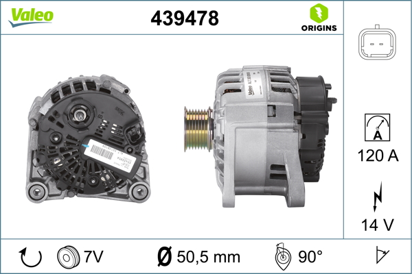 Renault Megane 2001-2012 Arası 1.9 dCi 14V 120 A Alternatör Valeo Marka