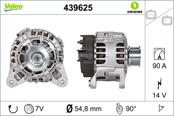 Renault Wind 2010-2014 Arası 1.2 TCe 100 14V 95 A Alternatör Valeo Marka