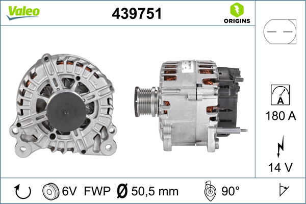 Volkswagen Crafter 2006-2016 Arası 2.0 TDI 14V 180 A Alternatör Valeo Marka