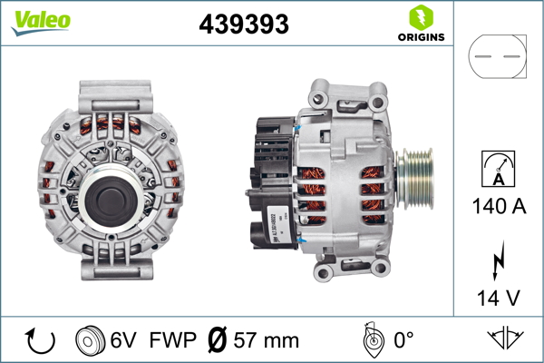 Volkswagen Passat 2005-2015 Arası 1.8 TSI 14V 140 A Alternatör Valeo Marka