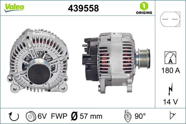 Volkswagen Passat 2005-2015 Arası 2.0 TDI 14V 180 A Alternatör Valeo Marka