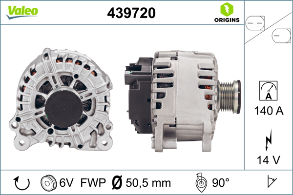 Volkswagen Passat 2010-2015 Arası 1.4 TSI MultiFuel 14V 150 A Alternatör Valeo Marka