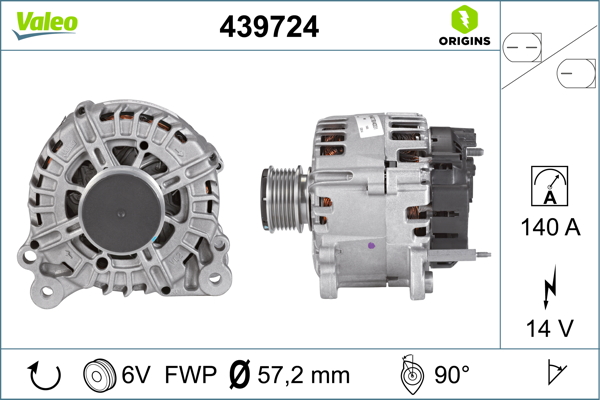 Volkswagen Passat 2010-2015 Arası 2.0 TDI 14V 140 A Alternatör Valeo Marka