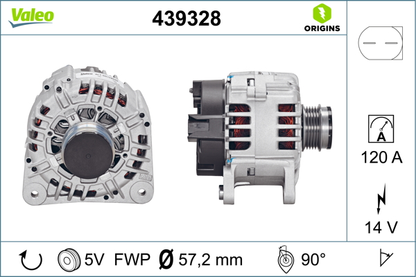 Volkswagen Sharan 1995-2010 Arası 2.0 14V 120 A Alternatör Valeo Marka