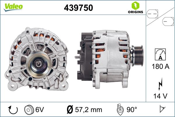 Volkswagen Touareg 2010-2018 Arası 3.0 V6 TSI Hybrid 14V 180 A Alternatör Valeo Marka