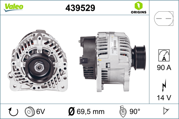 Volkswagen Transporter 1990-2004 Arası 2.5 TDI 14V 120 A Alternatör Valeo Marka